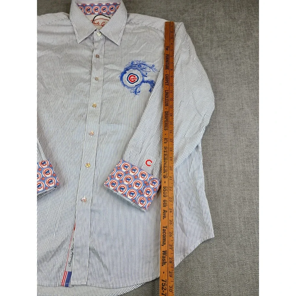 Robert Graham Shirt Mens XXL MLB Chicago Cubs Licensed Baseball Flip Cuff Rare